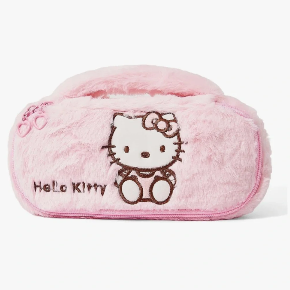Hello Kitty, plush make up bag, travel, toiletry,organizer, cosmetic pou…